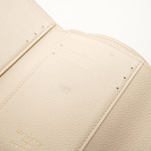 LOUIS VUITTON Zweifarbiges Monogramm Empreinte Portefeuille Victorine M80086 2020 Dreifach-Geldbörse beige WS26249