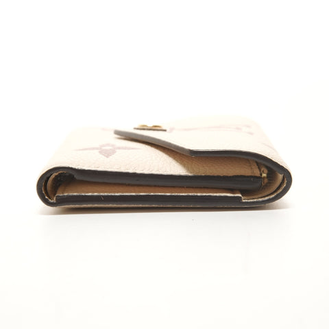 LOUIS VUITTON Zweifarbiges Monogramm Empreinte Portefeuille Victorine M80086 2020 Dreifach-Geldbörse beige WS26249