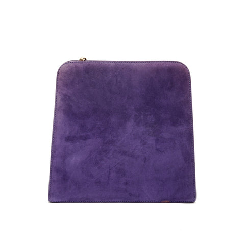 Salvatore Ferragamo Gancini Suede Shoulder Bag purple WS26254