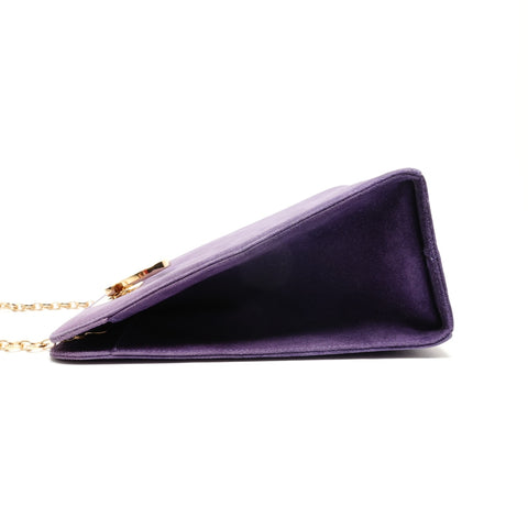 Salvatore Ferragamo Gancini Suede Shoulder Bag purple WS26254