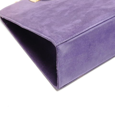Salvatore Ferragamo Gancini Suede Shoulder Bag purple WS26254