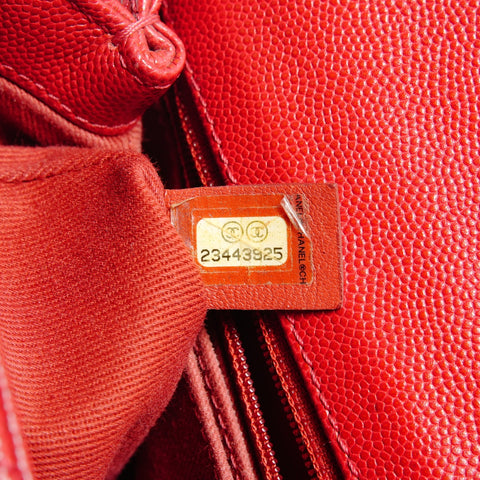 CHANEL Coco Handle Kelly Style Caviar Skin 2-Way Bag, No. 23, 2016-2017 Handbag Red WS26255