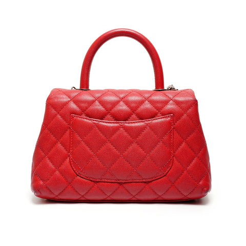 CHANEL Coco Handle Kelly Style Caviar Skin 2-Way Bag, No. 23, 2016-2017 Handbag Red WS26255