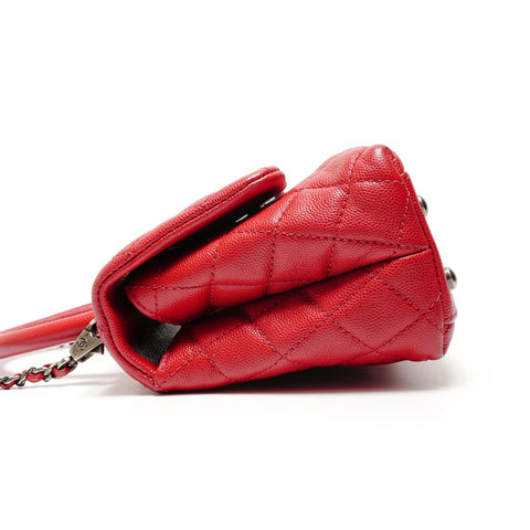CHANEL Coco Handle Kelly Style Caviar Skin 2-Way Bag, No. 23, 2016-2017 Handbag Red WS26255