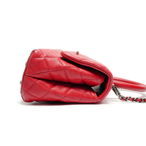 CHANEL Coco Handle Kelly Style Caviar Skin 2-Way Bag, No. 23, 2016-2017 Handbag Red WS26255