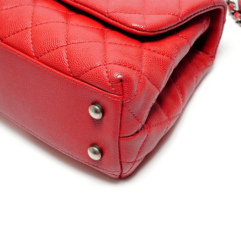 CHANEL Coco Handle Kelly Style Caviar Skin 2-Way Bag, No. 23, 2016-2017 Handbag Red WS26255