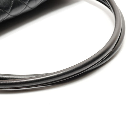 CHANEL Lambskin Hula Hoop No. 18 2013-2014 Shoulder Bag black WS26257