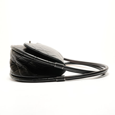 CHANEL Lambskin Hula Hoop No. 18 2013-2014 Shoulder Bag black WS26257