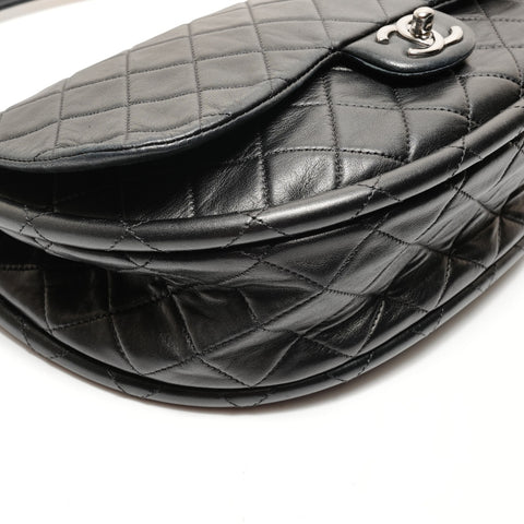 CHANEL Lambskin Hula Hoop No. 18 2013-2014 Shoulder Bag black WS26257