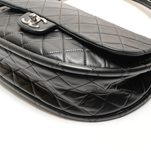 CHANEL Lambskin Hula Hoop No. 18 2013-2014 Shoulder Bag black WS26257