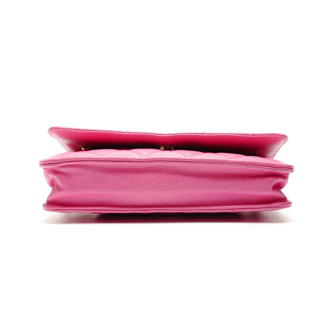 CHANEL Caviar Skin Chain Wallet Matelasse 29 Series 2019 Shoulder Bag pink WS26258