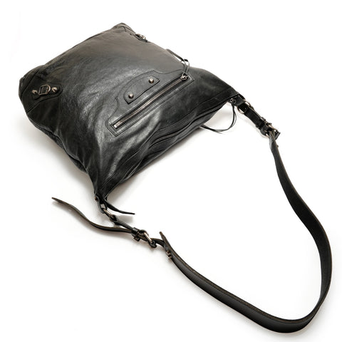 BALENCIAGA The Day Leather Shoulder Bag black WS26260