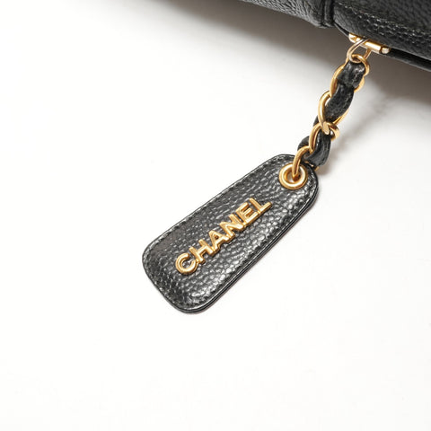 CHANEL Nr. 4 1996-1997 Caviar Turnlock Backpack Daypack schwarz WS26262