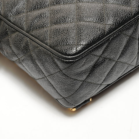 CHANEL Nr. 4 1996-1997 Caviar Turnlock Backpack Daypack schwarz WS26262