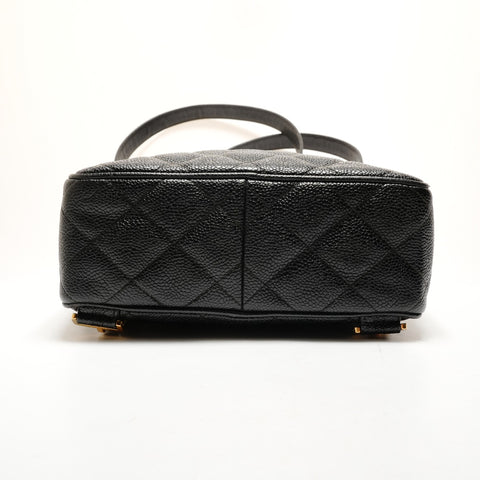 CHANEL Nr. 4 1996-1997 Caviar Turnlock Backpack Daypack schwarz WS26262