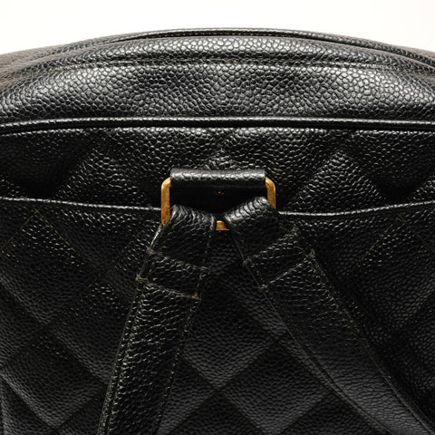CHANEL Nr. 4 1996-1997 Caviar Turnlock Backpack Daypack schwarz WS26262
