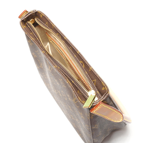 LOUIS VUITTON 2001 Looping MM Monogramm Umhängetasche Braun WS26265