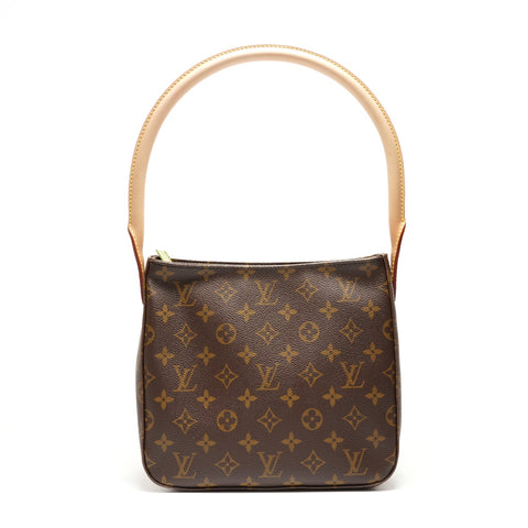 LOUIS VUITTON 2001 Looping MM Monogramm Umhängetasche Braun WS26265