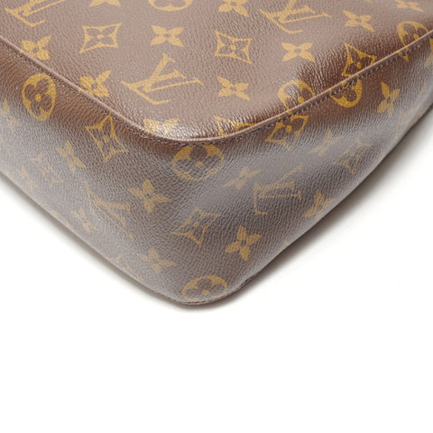 LOUIS VUITTON 2001 Looping MM Monogramm Umhängetasche Braun WS26265