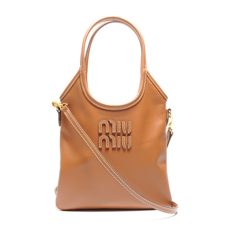 Miu Miu 2way Ivy Leder 5BA281 Handtasche Braun WS26266
