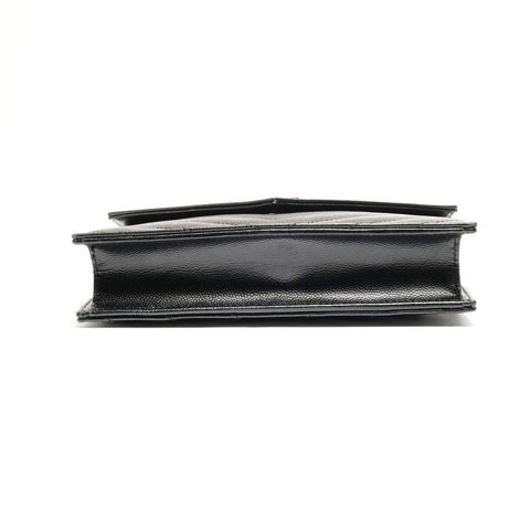 YVES SAINT LAURENT Chain Wallet Monogram Envelope Shoulder Bag black WS26270