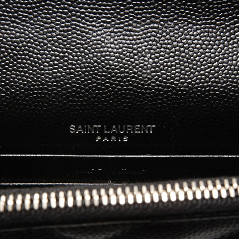YVES SAINT LAURENT Chain Wallet Monogram Envelope Shoulder Bag black WS26270