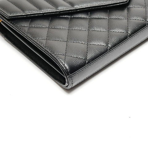 YVES SAINT LAURENT Cassandra Envelope Chain Wallet in Leather Shoulder Bag black WS26271