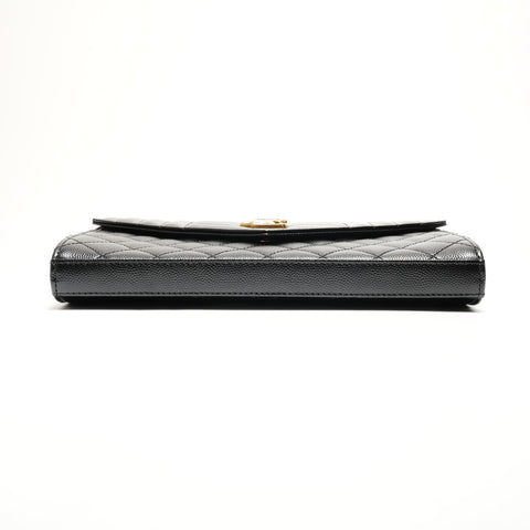 YVES SAINT LAURENT Cassandra Envelope Chain Wallet in Leather Shoulder Bag black WS26271