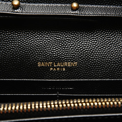 YVES SAINT LAURENT Cassandra Envelope Chain Wallet in Leather Shoulder Bag black WS26271