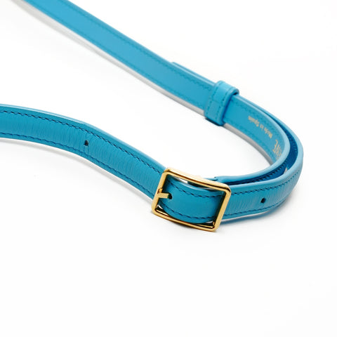 LOEWE Goya Medium Leather Bag in Turquoise Shoulder Bag blue WS26274