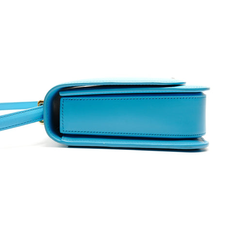 LOEWE Goya Medium Leather Bag in Turquoise Shoulder Bag blue WS26274
