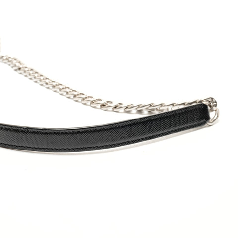 PRADA Leather Camera Bag Chain Saffiano 1BD298 Shoulder Bag black WS26275