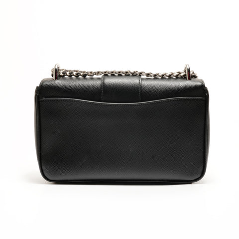 PRADA Leather Camera Bag Chain Saffiano 1BD298 Shoulder Bag black WS26275