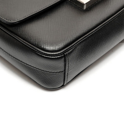 PRADA Leather Camera Bag Chain Saffiano 1BD298 Shoulder Bag black WS26275