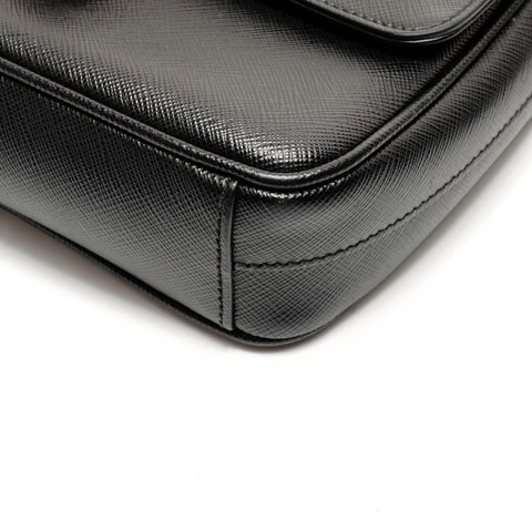 PRADA Leather Camera Bag Chain Saffiano 1BD298 Shoulder Bag black WS26275