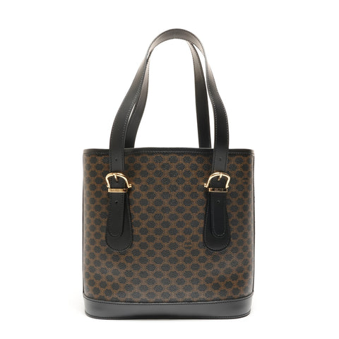 CELINE PVC Macadam Basket Handtasche schwarz WS26277