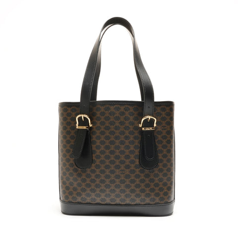 Sac à main panier CELINE PVC Macadam noir WS26277