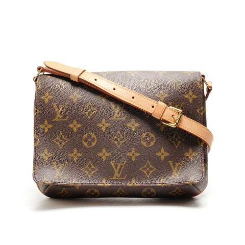 LOUIS VUITTON 2001 Monogram Musette Tango Umhängetasche Braun WS26282