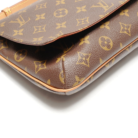 LOUIS VUITTON 2001 Monogram Musette Tango Umhängetasche Braun WS26282