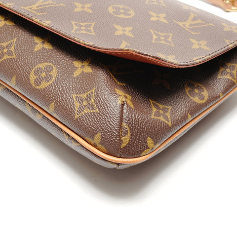 LOUIS VUITTON 2001 Monogram Musette Tango Umhängetasche Braun WS26282