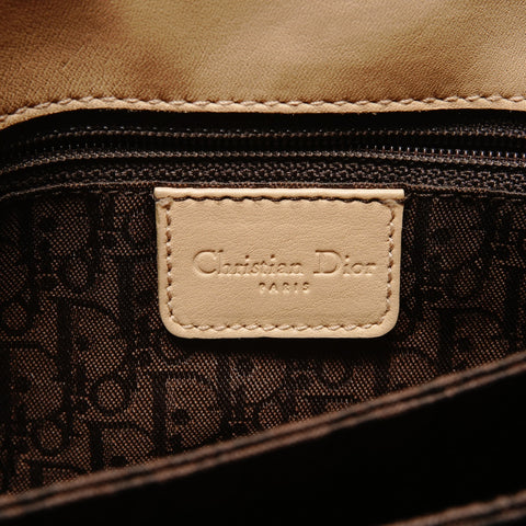 克里斯汀·迪奥 (Christian Dior) 系带绒面革街头别致单腰带约翰·加利亚诺 (John Galliano) 时代单肩包米色 WS26283