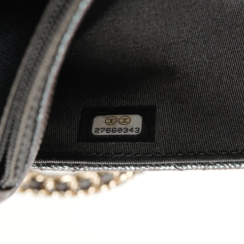 CHANEL Caviar Matelasse Chain Wallet No. 27 2019 Shoulder Bag green WS26287