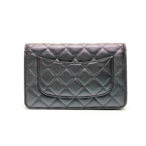CHANEL Caviar Matelasse Chain Wallet No. 27 2019 Shoulder Bag green WS26287