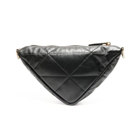 PRADA Nappa leather quilted triangle Shoulder Bag black WS26291