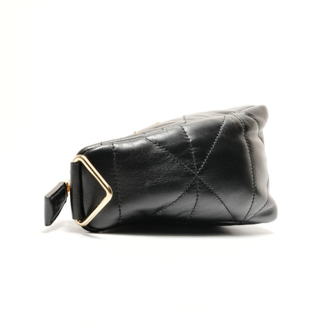 PRADA Nappa leather quilted triangle Shoulder Bag black WS26291