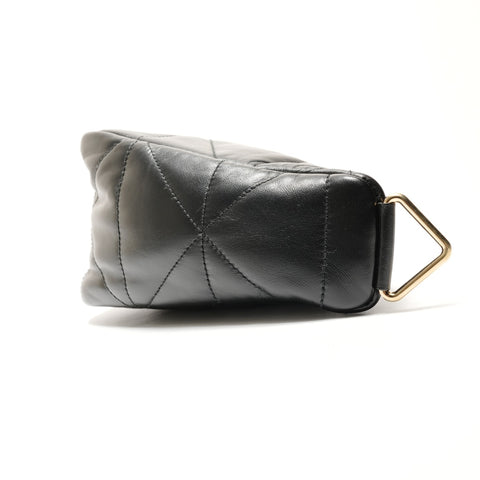 PRADA Nappa leather quilted triangle Shoulder Bag black WS26291