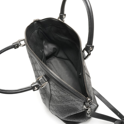 GUCCI GG Shima Leather 2way Shoulder Bag black WS26293