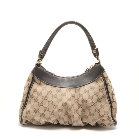 GUCCI GG Canvas Abbey Hobo One Belt Shoulder Bag beige WS26296