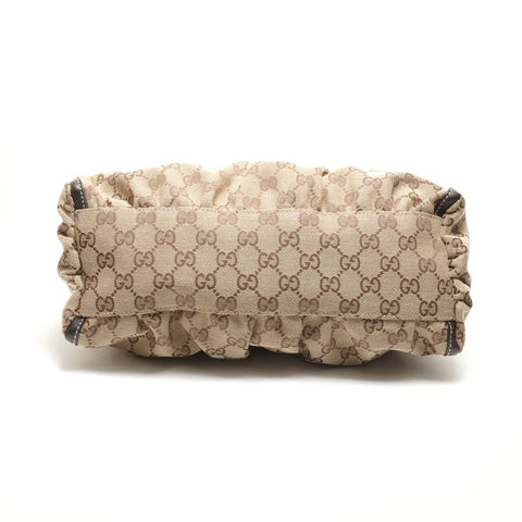 GUCCI GG Canvas Abbey Hobo One Belt Shoulder Bag beige WS26296