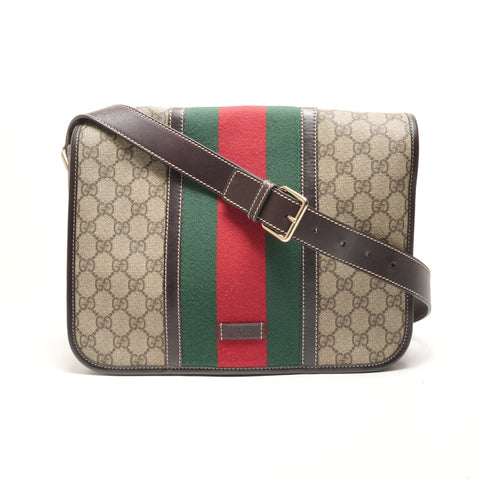 GUCCI Shelly GG Supreme PVC Umhängetasche Umhängetasche beige WS26297